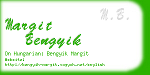 margit bengyik business card